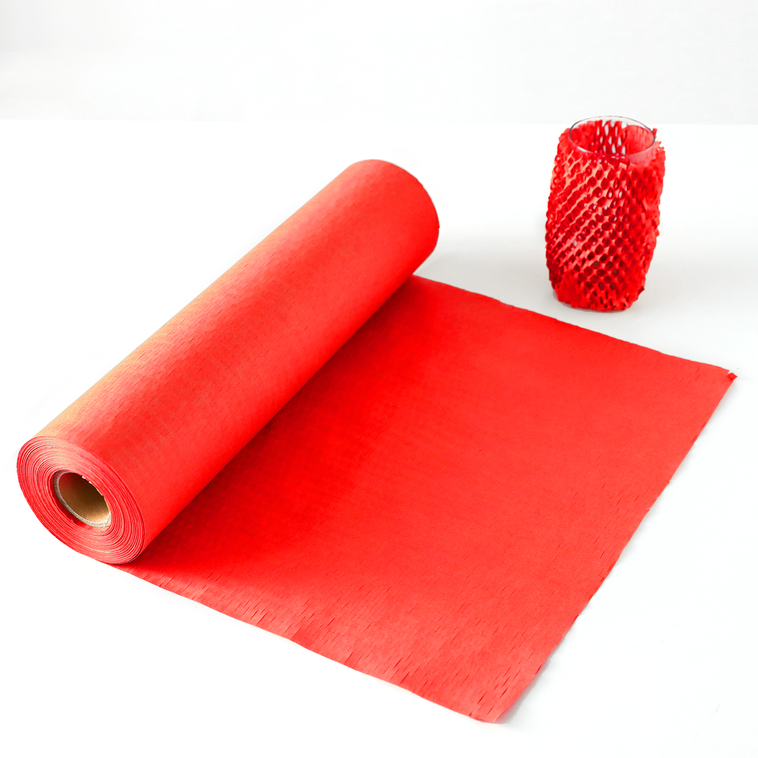 Wholesale Red Honeycomb Cushioning Kraft Wrapping paper