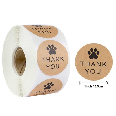Eco Kraft Paper Gift Decoration Sticker Label Roll