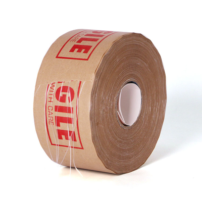 Printed Reinforced Water Activated Kraft Paper Tape Fragile Tape Carton Sealing Tape