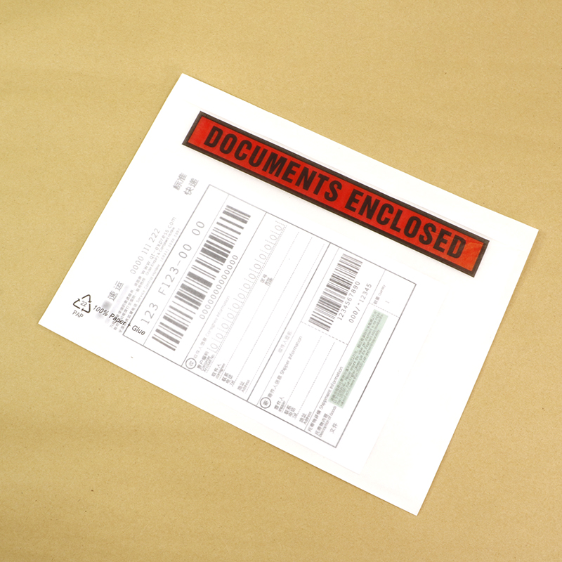Biodegradable Semi Transparent Packing List Envelope