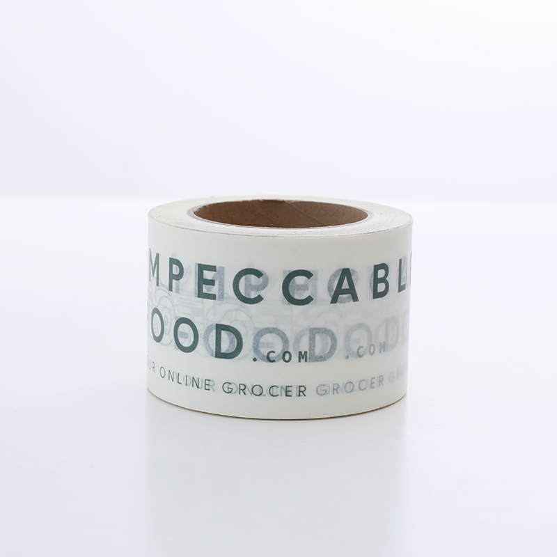 Custom Printed Packing Kraft Paper Tape 68g Self adhesive White Kraft Paper Tape Printed in One Color